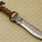 Dagger Knife Custom Handmade Stainless Steel Hunting Knife with Rose Wood Handle Leather Sheaths