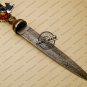 Damascus Dagger Knife Custom Handmade Damascus Steel Hunting Knife with Rose Wood Handle Sheaths