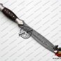 Damascus Dagger Knife Custom Handmade Damascus Steel Double Edge Knife with Mictra Handle Sheaths