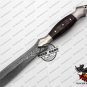 Damascus Dagger Knife Custom Handmade Damascus Steel Double Edge Knife with Mictra Handle Sheaths