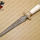 Amazing Damascus Bowie Knife Custom Handmade Damascus Steel Hunting Knife Beautiful Damascus Bowie
