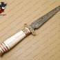 Amazing Damascus Bowie Knife Custom Handmade Damascus Steel Hunting Knife Beautiful Damascus Bowie