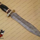 Damascus Bowie Knife Custom Handmade Damascus Steel Hunting Knife Beautiful Damascus Bowie Knife
