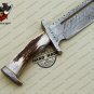 Damascus Rambo Bowie Knife Custom Handmade Damascus Steel Fixed Blade Knife With Stag Handle Sheath