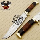 Crocodile Dundee Bowie Custom Handmade Stainless Steel Fixed Blade Hunting Knife Horn Handle Sheath