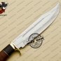 Crocodile Dundee Bowie Custom Handmade Stainless Steel Fixed Blade Hunting Knife Horn Handle Sheath