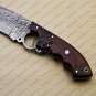 Finger Damascus Bowie Knife Custom Handmade Damascus Steel Hunting Damascus Bowie Knife With Rose