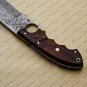 Finger Damascus Bowie Knife Custom Handmade Damascus Steel Hunting Damascus Bowie Knife With Rose