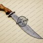 New Damascus Bowie Knife Custom Handmade Damascus Steel Hunting Damascus Bowie Knife With Rose Wood