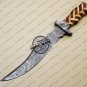 Damascus Bowie Knife Custom Handmade Damascus Steel Hunting Damascus Bowie Knife With Rose and olive