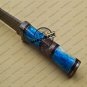 Damascus Bowie Knife Custom Handmade Damascus Steel Hunting Knife With Colored Bone Handle Sheaths