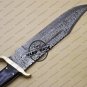 Damascus Rambo Bowie Knife Custom Handmade Damascus Steel Hunting Rambo Bowie Knife With Pakka Wood