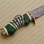 Damascus Bowie Knife Fixed Blade Custom Handmade Damascus Steel Knife With Cow Handle Sheaths