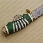Damascus Bowie Knife Fixed Blade Custom Handmade Damascus Steel Knife With Cow Handle Sheaths