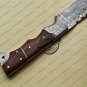 Damascus Bowie Knife Fixed Blade Custom Handmade Damascus Steel Knife With Cow Handle Sheaths