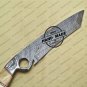 Damascus Bowie Finger Knife Custom Handmade Damascus Steel Hunting Damascus Bowie Finger Knife
