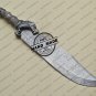 Damascus Bowie Knife Custom Handmade Damascus Steel Hunting Outdoor Damascus Bowie Knife + Sheaths