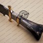 Professional Damascus Bowie Knife Custom Handmade Damascus Steel Hunting Knife + Colored Bone Handle