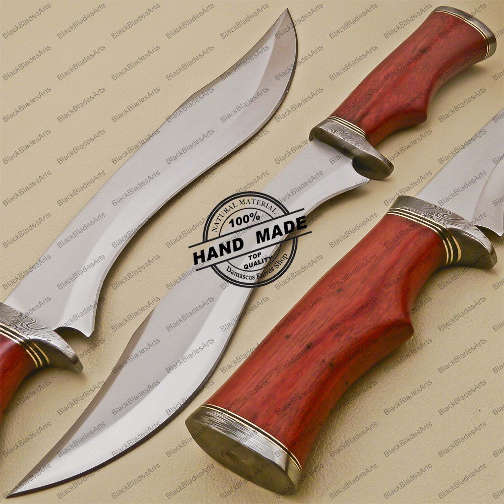 Rody Stan Beautiful Custom Handmade Stainless Steel Hunting Bowie Knife With Wood Handle