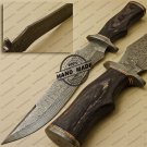 Rody Stan Style Beautiful Custom Handmade Damascus Steel Hunting Damascus Bowie Knife Wood Handle