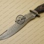 Rody Stan Style Beautiful Custom Handmade Damascus Steel Hunting Damascus Bowie Knife Wood Handle