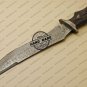 Rody Stan Style Beautiful Custom Handmade Damascus Steel Hunting Damascus Bowie Knife Wood Handle