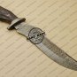 Rody Stan Style Beautiful Custom Handmade Damascus Steel Hunting Damascus Bowie Knife Wood Handle