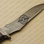 Rody Stan Style Beautiful Custom Handmade Damascus Steel Hunting Damascus Bowie Knife Wood Handle