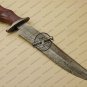 Rody Stan Style Beautiful Custom Handmade Damascus Bowie Knife With Rose Wood Handle