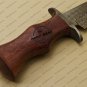 Rody Stan Style Beautiful Custom Handmade Damascus Bowie Knife With Rose Wood Handle
