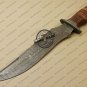 Rody Stan Beautiful Custom Handmade Damascus Bowie Knife With Leather Sheaths Handle