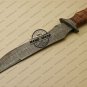 Rody Stan Beautiful Custom Handmade Damascus Bowie Knife With Leather Sheaths Handle