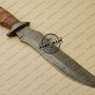Rody Stan Beautiful Custom Handmade Damascus Bowie Knife With Leather Sheaths Handle