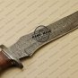 Rody Stan Beautiful Custom Handmade Damascus Bowie Knife With Leather Sheaths Handle