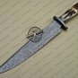 Professional Damascus Bowie Knife Custom Handmade Damascus Steel Hunting Bowie Knife Stag Handle