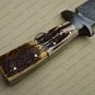 Professional Damascus Bowie Knife Custom Handmade Damascus Steel Hunting Bowie Knife Stag Handle