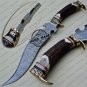 New Damascus Bowie Knife Custom Handmade Damascus Steel Hunting Damascus Bowie Knife + Stag Handle