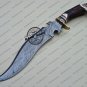 New Damascus Bowie Knife Custom Handmade Damascus Steel Hunting Damascus Bowie Knife + Stag Handle