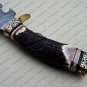 New Damascus Bowie Knife Custom Handmade Damascus Steel Hunting Damascus Bowie Knife + Stag Handle