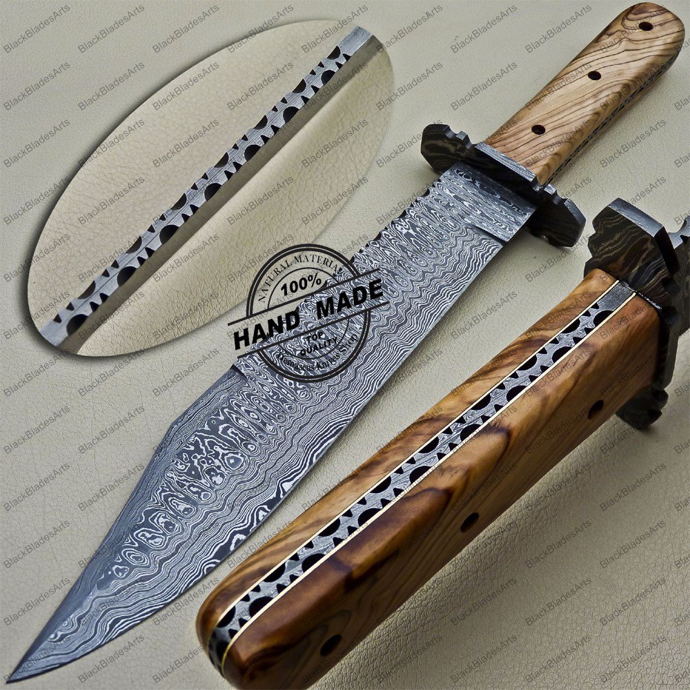 Shadowcrest – Custom Handmade Damascus Hunting Knife
