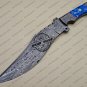 New Damascus Bowie Knife Custom Handmade Damascus Steel Hunting Knife With Corain Handle