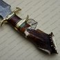 Professional Damascus Bowie Knife Custom Handmade Damascus Steel Hunting Knife With Stag Handle