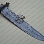 Damascus Bowie Knife Custom Handmade Damascus Steel Hunting Damascus Bowie Knife With Stag Handle