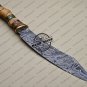Fancy Damascus Bowie Knife Custom Handmade Damascus Steel Hunting Damascus Bowie Knife Cow Wood