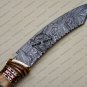 Fancy Damascus Bowie Knife Custom Handmade Damascus Steel Hunting Damascus Bowie Knife Cow Wood