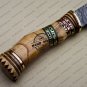 Fancy Damascus Bowie Knife Custom Handmade Damascus Steel Hunting Damascus Bowie Knife Cow Wood