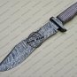 Damascus Bowie Knife Custom Handmade Damascus Steel Hunting Damascus Bowie Knife Wire Handle Sheaths