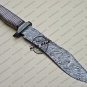 Damascus Bowie Knife Custom Handmade Damascus Steel Hunting Damascus Bowie Knife Wire Handle Sheaths