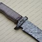 Damascus Bowie Knife Custom Handmade Damascus Steel Hunting Damascus Bowie Knife Wire Handle Sheaths
