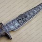 Damascus Bowie Knife Custom Handmade Damascus Steel Hunting Damascus Bowie Knife Colored Bone Handle